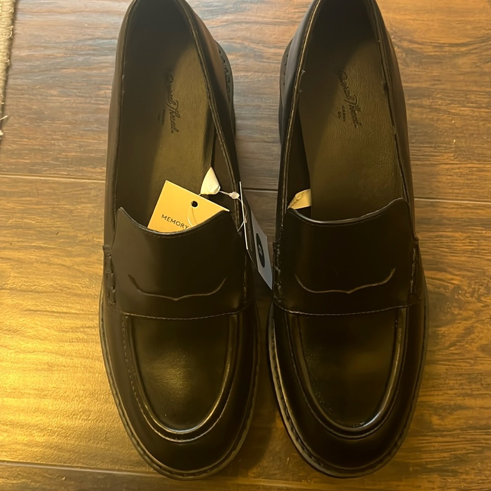 New with tags slip on black shoes with memory foam from Target.